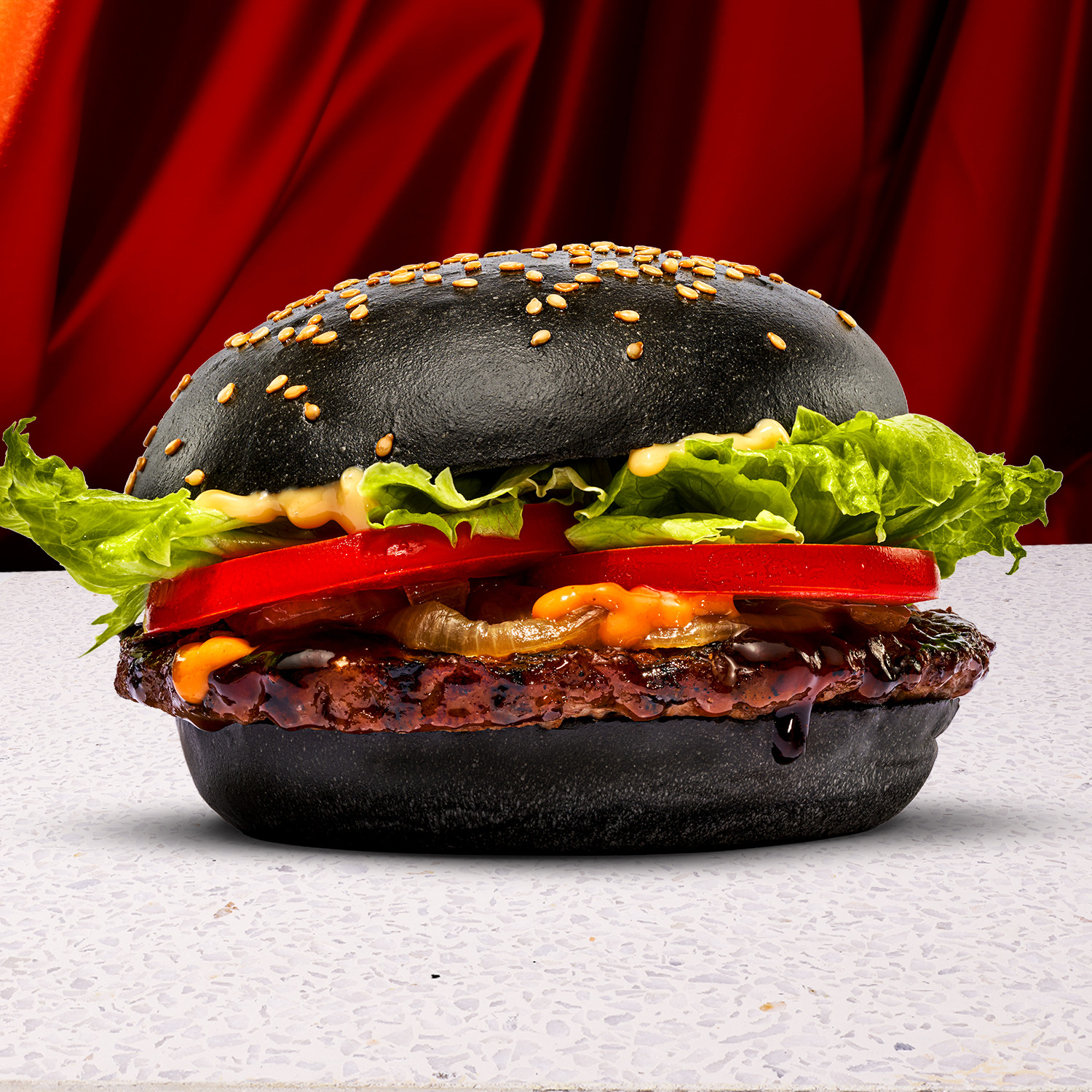 American Trio Charcoal Burger ( Size L ) Món mới Burger King