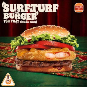 BURGER SURF N TURF