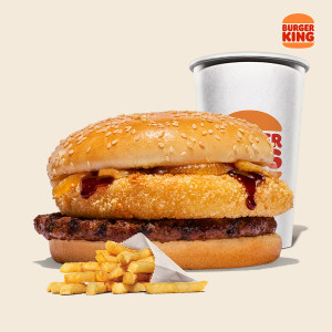 CHEESE RING BEEF BURGER COMBO