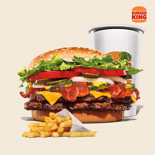 COMBO DOUBLE WHOPPER BBQ BACON CHEESE