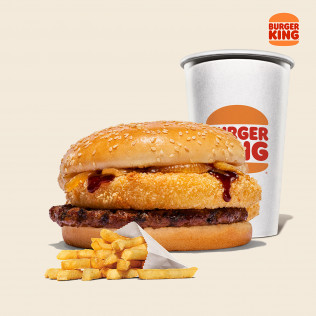 CHEESE RING BEEF BURGER JR COMBO