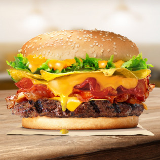 Burger bò khoai giòn tràn phô mai (bánh lớn) - promotion